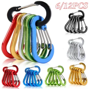 6/12Pcs Aluminum Alloy Carabiner